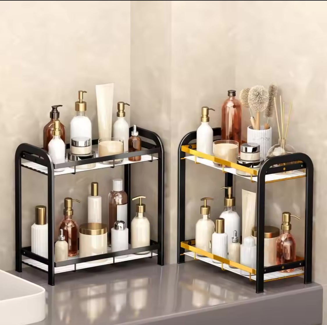 2 Layer Kitchen Storage Rack, Bathroom Shelf Storage Rack, Double Layer Plant Stand Counter Top, Multipurpose Storage Rack 2 Layer Kitchen Storage Rack, Bathroom Shelf Storage Rack, Double Layer Plant Stand Counter Top, Multipurpose Storage Rack